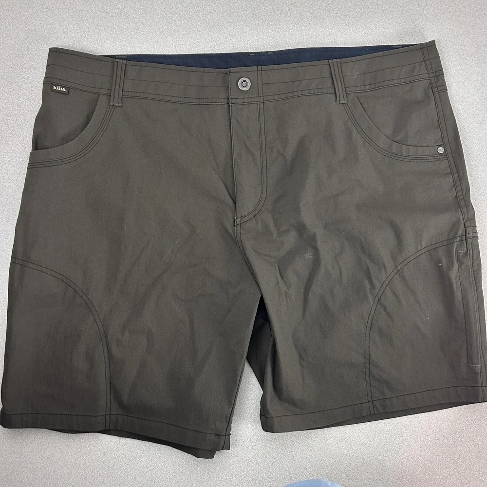Kuhl Shorts Mens 42 Brown Quick Dry‎ Outdoor Trail Hiking Stretch Zip Pocket 23S